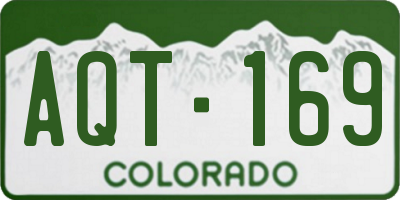 CO license plate AQT169