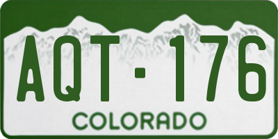 CO license plate AQT176