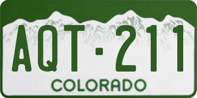 CO license plate AQT211