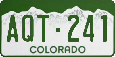 CO license plate AQT241