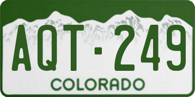CO license plate AQT249