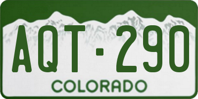 CO license plate AQT290