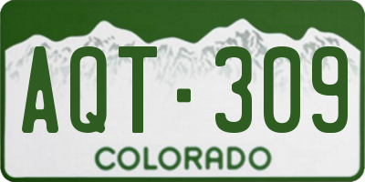 CO license plate AQT309