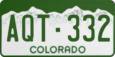 CO license plate AQT332