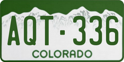 CO license plate AQT336