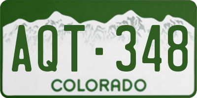 CO license plate AQT348