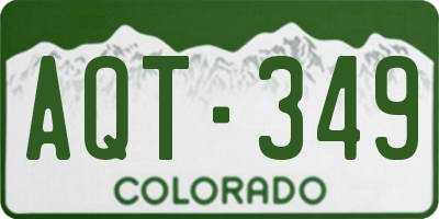 CO license plate AQT349