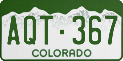 CO license plate AQT367