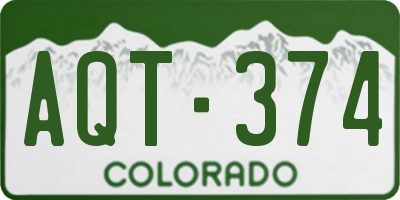 CO license plate AQT374
