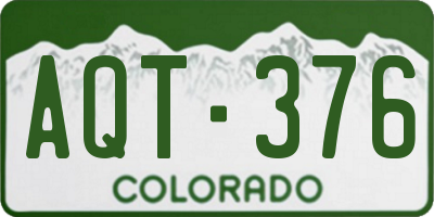 CO license plate AQT376
