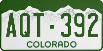 CO license plate AQT392