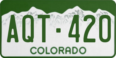 CO license plate AQT420