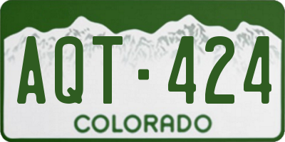 CO license plate AQT424