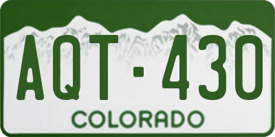 CO license plate AQT430