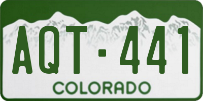 CO license plate AQT441