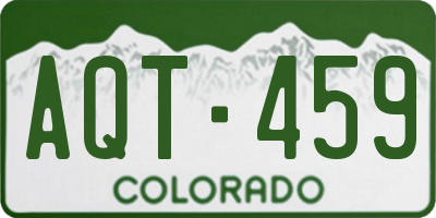 CO license plate AQT459