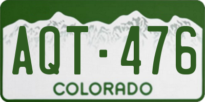 CO license plate AQT476