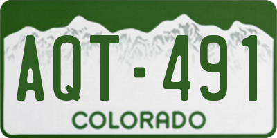CO license plate AQT491