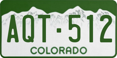 CO license plate AQT512