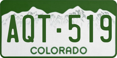 CO license plate AQT519