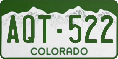CO license plate AQT522