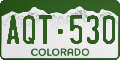 CO license plate AQT530