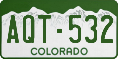 CO license plate AQT532