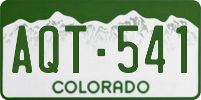 CO license plate AQT541