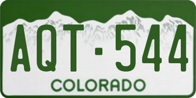 CO license plate AQT544