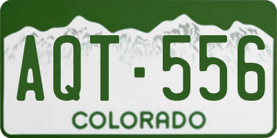CO license plate AQT556