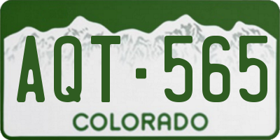 CO license plate AQT565