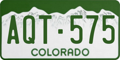 CO license plate AQT575