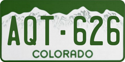 CO license plate AQT626