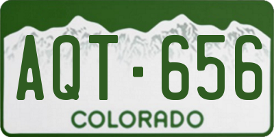 CO license plate AQT656