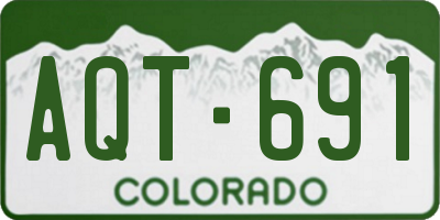 CO license plate AQT691