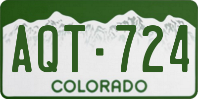 CO license plate AQT724