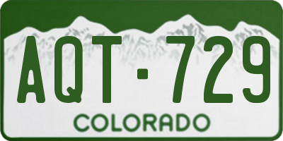 CO license plate AQT729