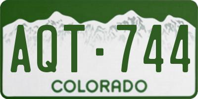 CO license plate AQT744