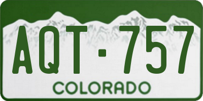 CO license plate AQT757