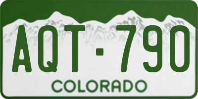 CO license plate AQT790