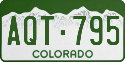 CO license plate AQT795