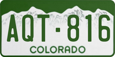 CO license plate AQT816