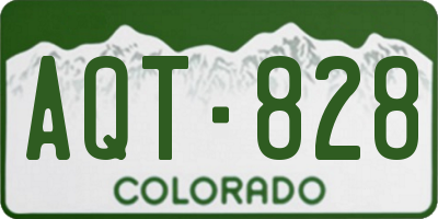 CO license plate AQT828