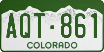 CO license plate AQT861