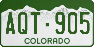 CO license plate AQT905