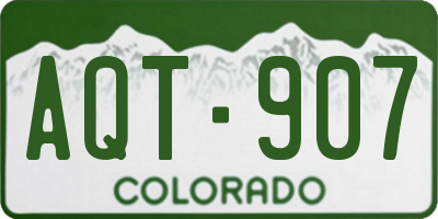 CO license plate AQT907