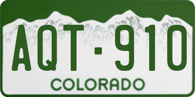 CO license plate AQT910