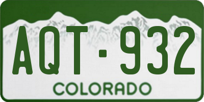 CO license plate AQT932