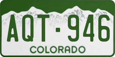 CO license plate AQT946