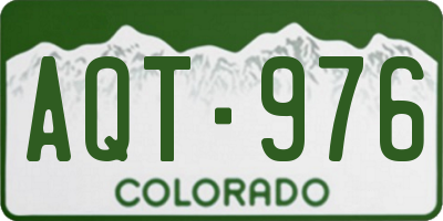 CO license plate AQT976